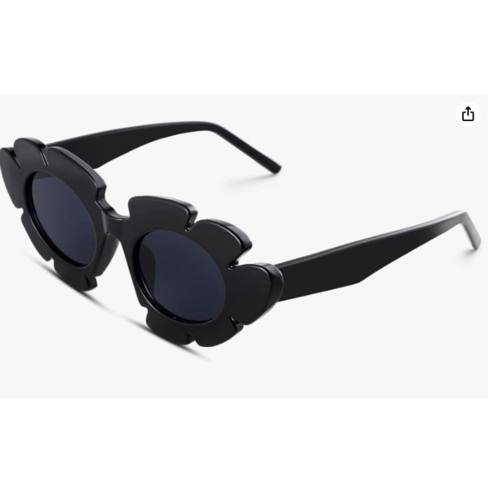 Black Floral Women's Sunglasses